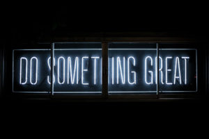 Licht-Schriftzug "Do something great"