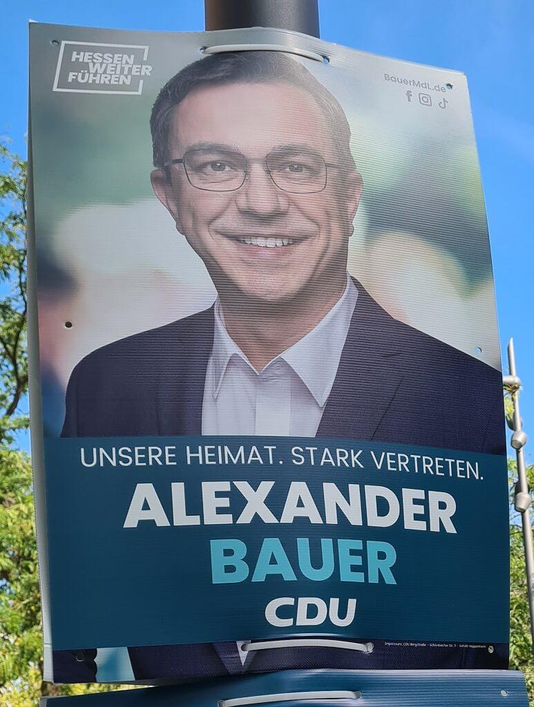 Wahlplakat Alexander Bauer